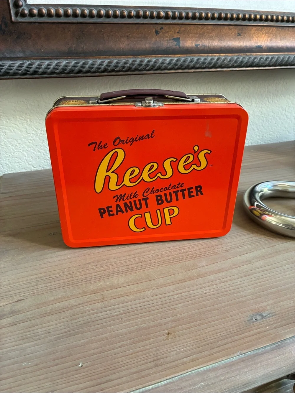 Reese's Peanut Butter Cup Tin Lunchbox - Bright Orange